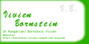 vivien bornstein business card